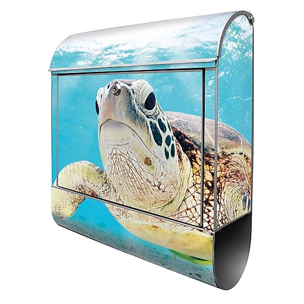 Banjado Design Briefkasten Silber Pulverbeschichtet 39x47x14cm 2 Schlüssel günstig online kaufen