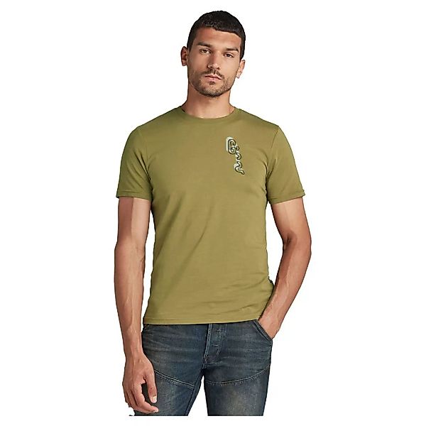 G-star Back Graphic 89 Slim Kurzarm Rundhals T-shirt XL Light Antic Green günstig online kaufen