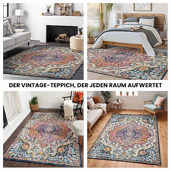 Livabliss Teppich "RABAT" rechteckig 8 mm Höhe Vintage Orientteppich, Kurzf günstig online kaufen