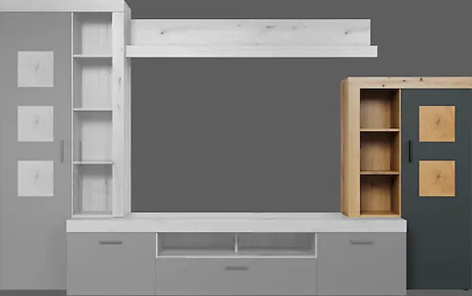 Home affaire Stauraumvitrine »Ghent« Packung, 1 Stk. tlg. Mit Hirnholzappli günstig online kaufen