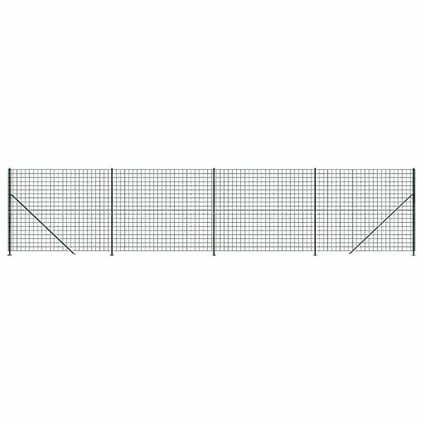vidaXL Maschendrahtzaun mit Bodenflansch Grün 1,4x10 m 154179 günstig online kaufen