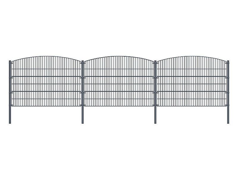 HOME DELUXE Doppelstabmattenzaun Doppelstabmattenzaun BERG anthrazit, Farbe günstig online kaufen