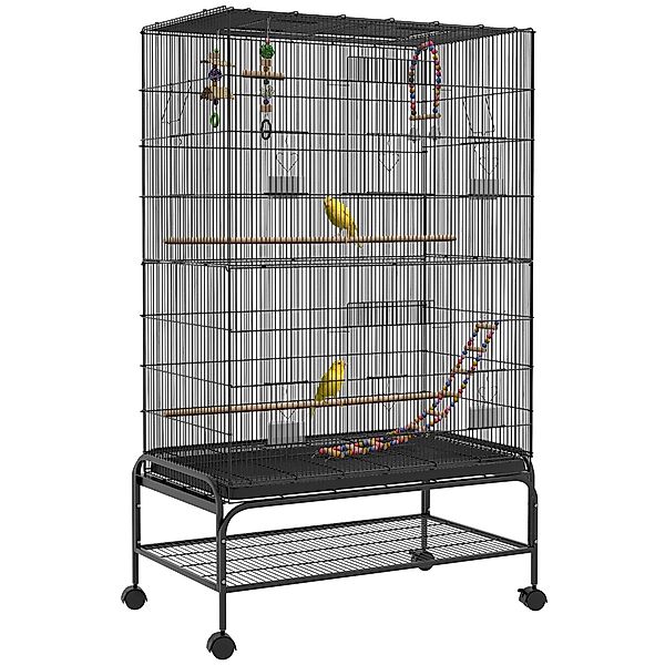 PawHut Vogelkäfig Vogelvoliere mit Sitzstangen Vogelbauer, günstig online kaufen