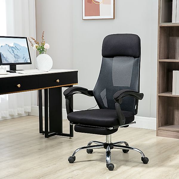 Vinsetto Bürosessel mit Massagefunktion USB-Schnittstelle inkl. Fußstütze v günstig online kaufen