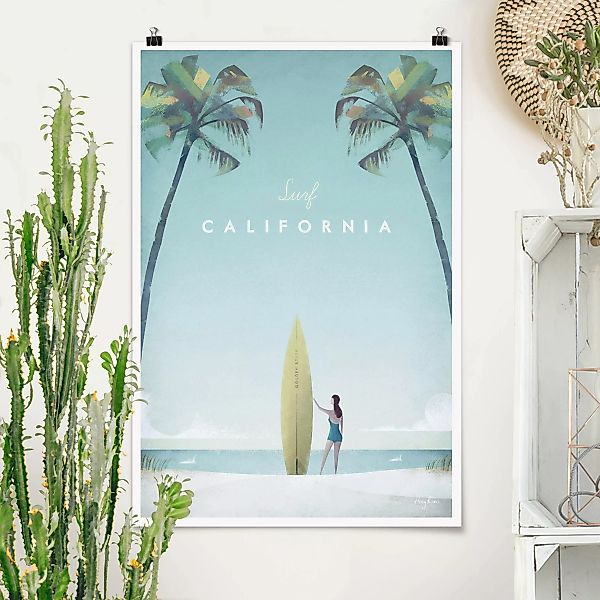 Poster Strand - Hochformat Reiseposter - California günstig online kaufen