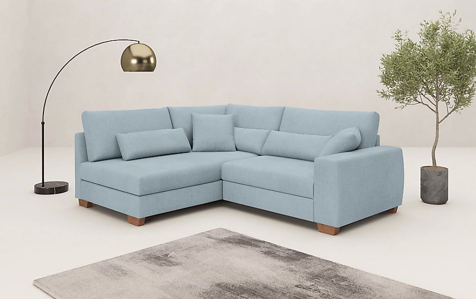 Mr. Couch Ecksofa "Helena L-Form", Mit Federkern, wahlweise mit Bettfunktio günstig online kaufen