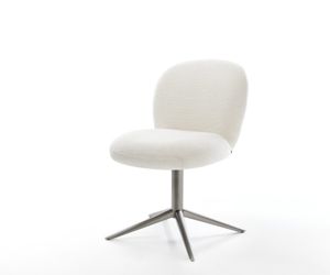 DELIFE Polsterstuhl Nube-Flex, Fußkreuz Graphit Bouclé günstig online kaufen