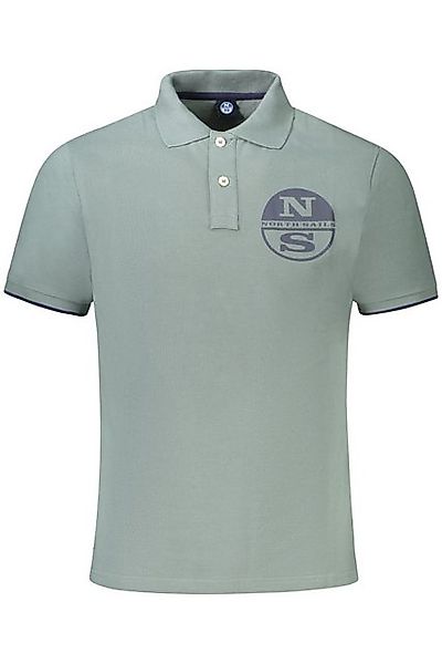 North Sails Poloshirt Grünes Herren-Poloshirt mit Kontrast und Logo - günstig online kaufen