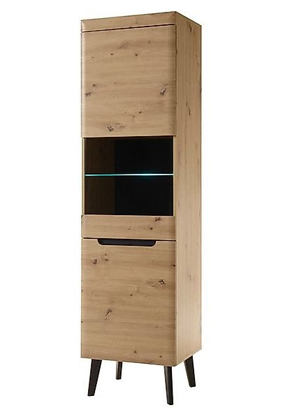 Furn.Design Stauraumvitrine Ronson (Vitrine in Eiche günstig online kaufen