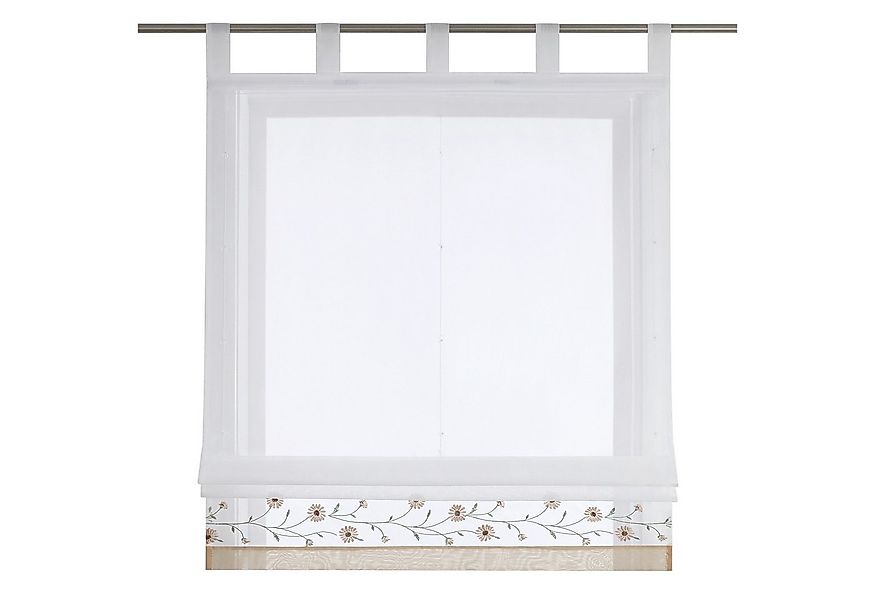 Joyswahl Raffrollo, Bestickte Gardine mit Blumen, Landhausstil günstig online kaufen