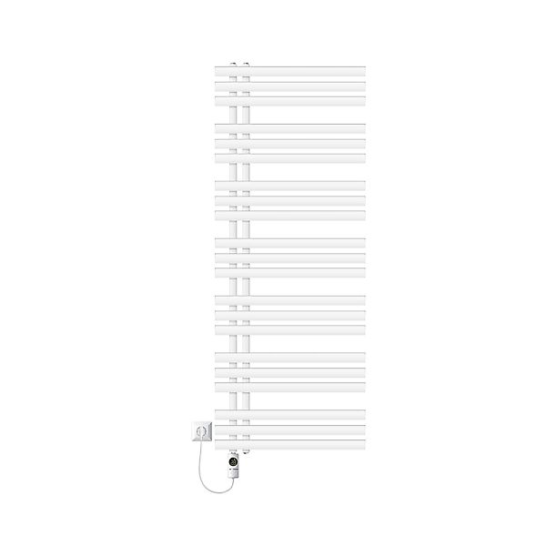LuxeBath Badheizkörper 600x1600mm Weiß mit Heizstab 900W Digital günstig online kaufen