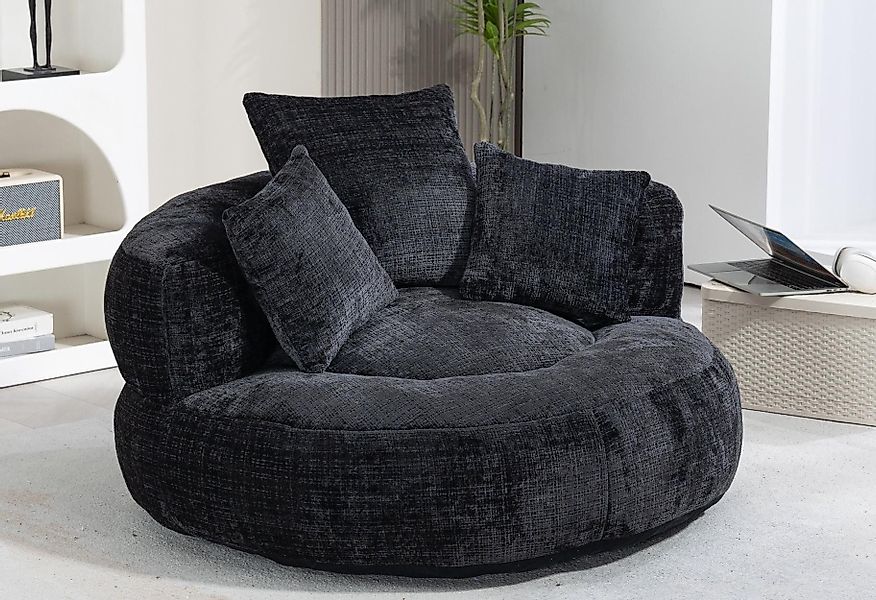 LVHOM Sitzsack 108x108x52cm Chenille Premium Sofa günstig online kaufen