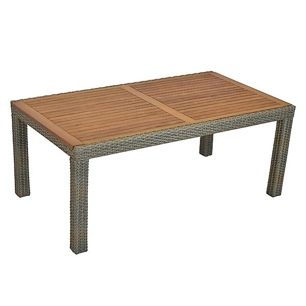 Merxx Gartentisch 100 x 180 cm Akazie Kunststoffgeflecht günstig online kaufen