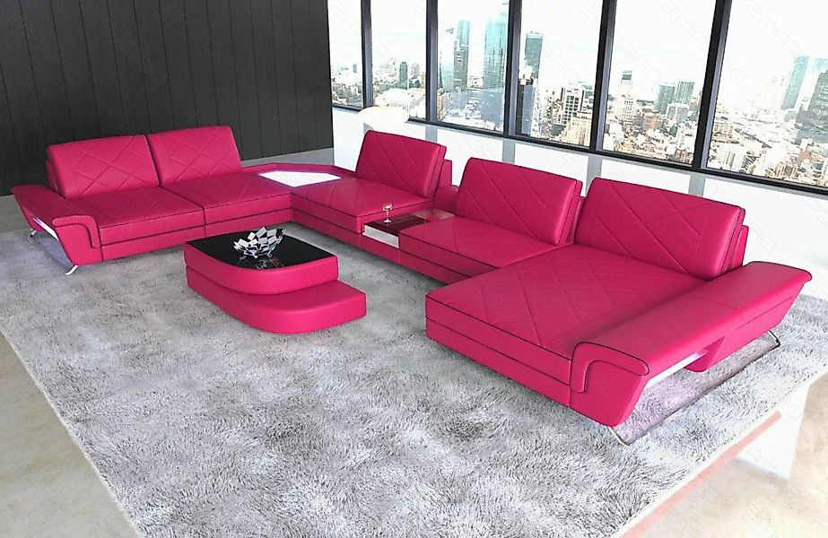 Sofa Dreams Wohnlandschaft Ledersofa Couch Ferrara XXL Leder Sofa mit günstig online kaufen