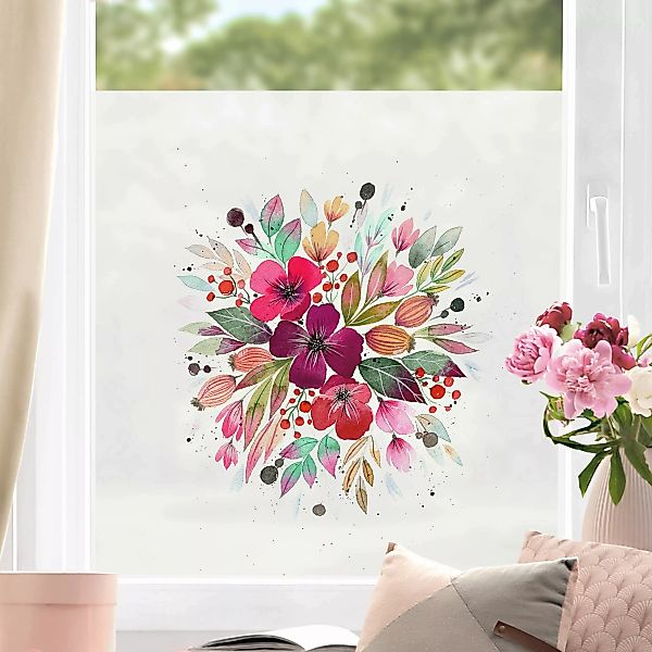 Fensterfolie Esther Meinl - Aquarell Sommer Bouquet günstig online kaufen