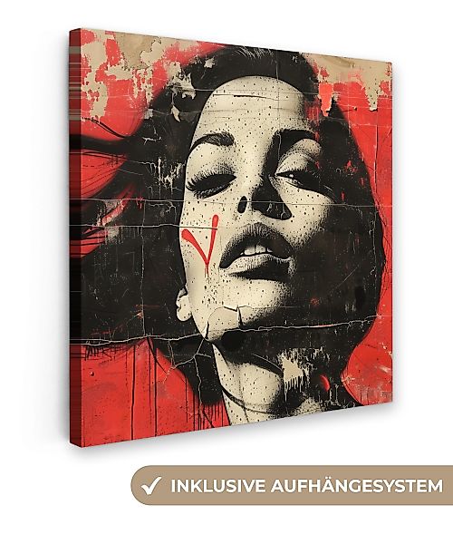 OneMillionCanvasses® Leinwandbild Graffiti - Frau - günstig online kaufen