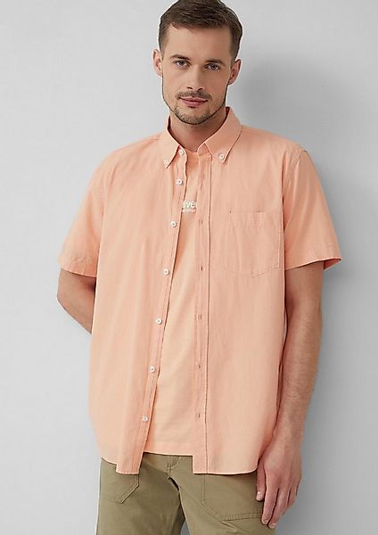 s.Oliver Kurzarmhemd Hemd Regular Fit: Kurzarmhemd mit Struktur-Streifen un günstig online kaufen