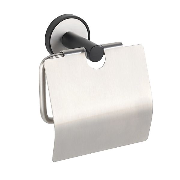 Wenko Toilettenpapierhalter mit Deckel Udine UV-Loc® Silber Matt günstig online kaufen