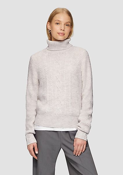 QS Strickpullover Kuscheliger Zopfstrickpullover günstig online kaufen