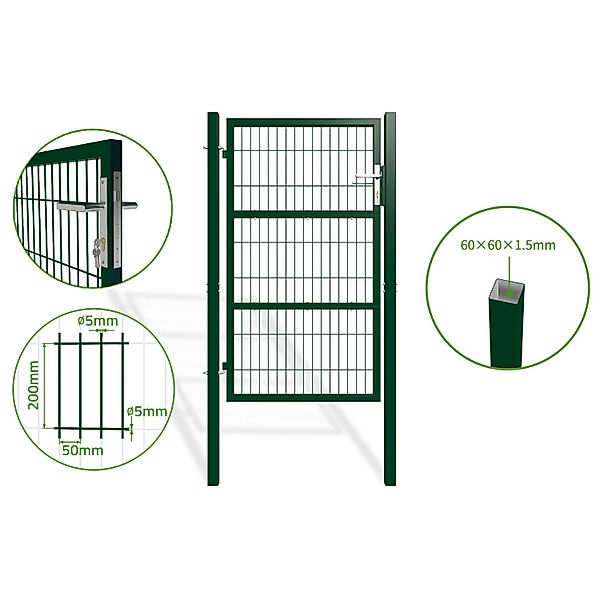 Casanoov Zauntor Metall 1M Razo H 160Cm Grün günstig online kaufen