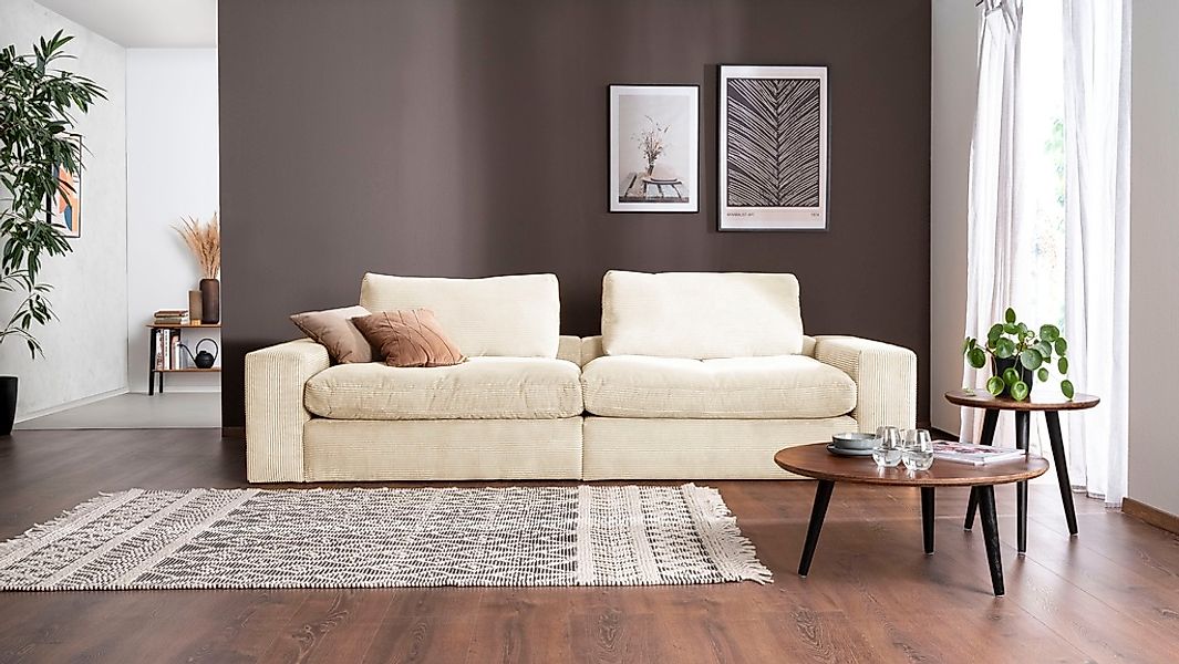 alina Big-Sofa "Sandy", mit losen Sitz und Rückenkissen, in modernem Cordst günstig online kaufen