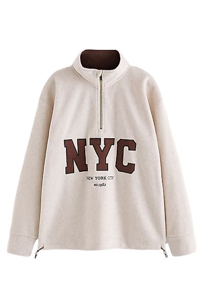 Next Fleecepullover Fleecetop mit halben Reißverschluss günstig online kaufen