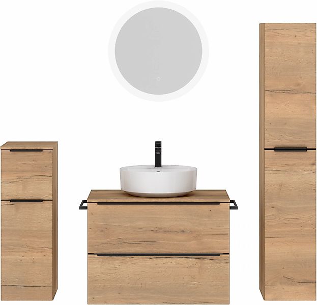 nobilia Badmöbel-Set "Alvene" vormontiert, mit Soft-Close, 4 Stk. tlg. günstig online kaufen
