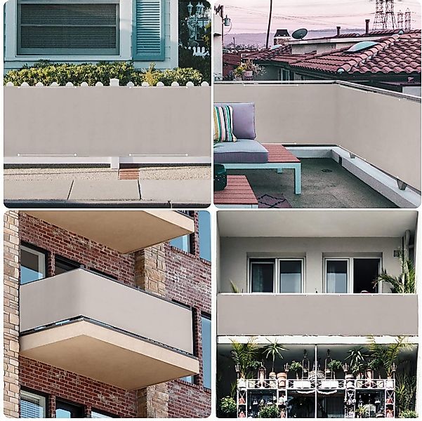 Sekey Balkonsichtschutz Meterware 75cm hoch Balkonsichtschutz Wetterfest Ba günstig online kaufen