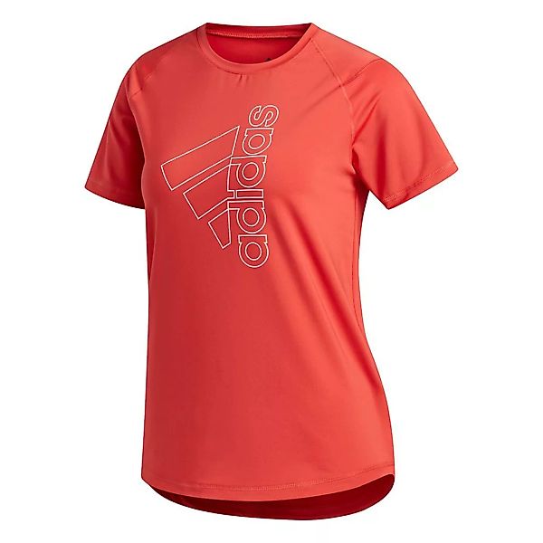Adidas Tech Badge Of Sport Kurzärmeliges T-shirt S Glory Red / White günstig online kaufen