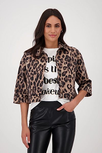 Monari Kurzjacke "Jacke Leodruck allover", ohne Kapuze, Mit Rundhalsausschn günstig online kaufen