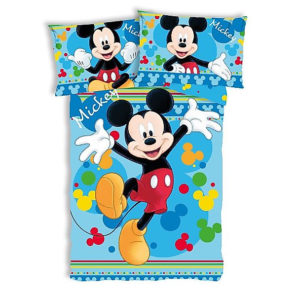 Disney Bettwäsche Disney Mickey Joyful Kinderbettwäsche günstig online kaufen
