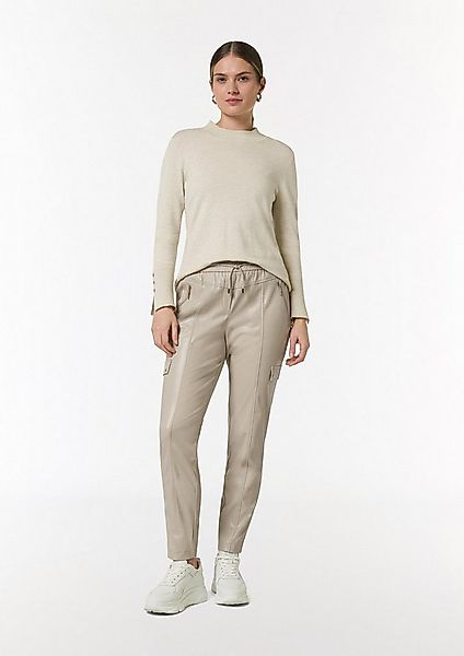 comma 7/8-Hose Hose Schlupfhose in Lederoptik mit Cargotaschen günstig online kaufen