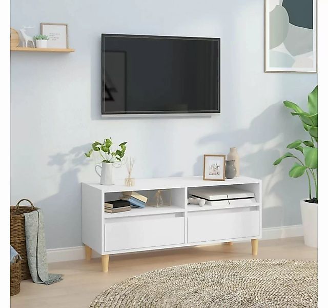 furnicato TV-Schrank Weiß 100x34,5x44,5 cm Holzwerkstoff günstig online kaufen