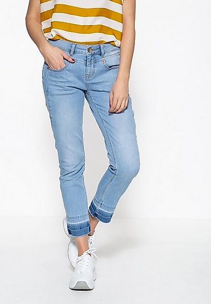 ATT Jeans 5-Pocket-Jeans Zoe mit offenen Saumkanten und vorderer Passenabtr günstig online kaufen