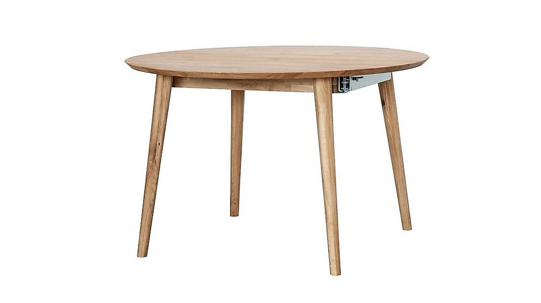 Massivart® Esstisch MATTI 120 cm x 120 / rund / ausziehbar /Wildeiche geölt günstig online kaufen