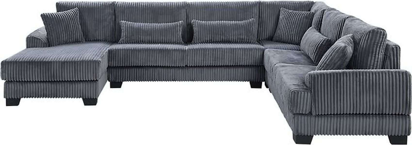 ATLANTIC home collection Wohnlandschaft, weicher XXL-Cordbezug, inklusive 6 günstig online kaufen