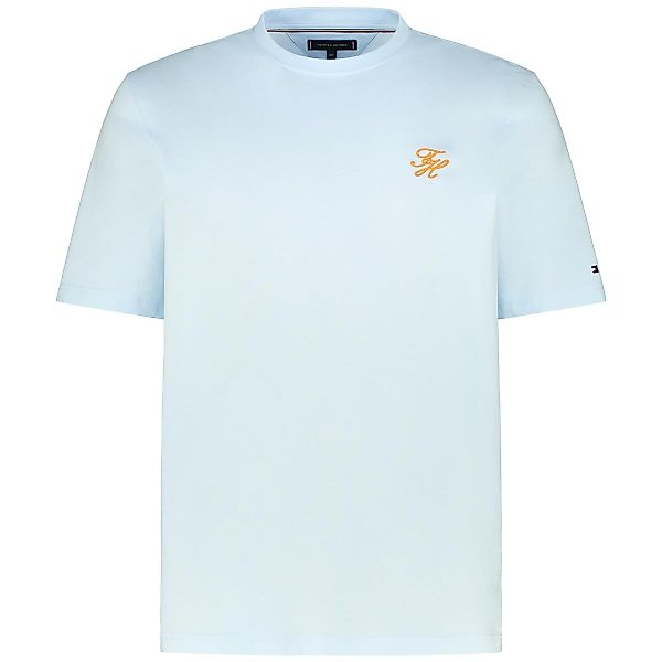 Tommy Hilfiger T-Shirt aus merzerisierter Baumwolle Farbe hellblau Größe: 5 günstig online kaufen