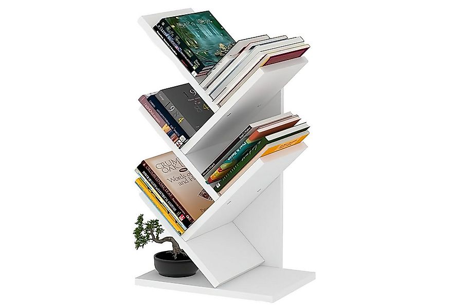 SURFOU Bücherregal Standregal mit 5 Ebenen Tree Desktop Bookshelf, Schreibt günstig online kaufen