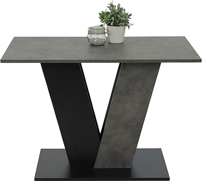 HELA Esstisch JUDITH mit ABS-Kante (1-St), Melamin, Säulentisch, V-Form, Bo günstig online kaufen