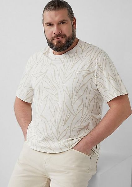 s.Oliver Kurzarmshirt Baumwoll-T-Shirt mit All-over-Print günstig online kaufen