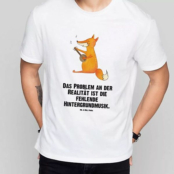 Mr. & Mrs. Panda T-Shirt Fuchs Gitarre - Weiß - Geschenk, Party, Geburstag, günstig online kaufen