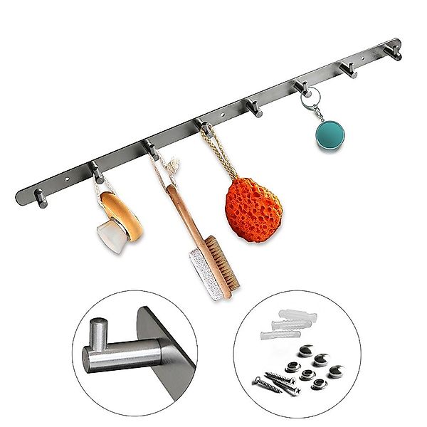Melko Garderobenhaken Kleiderhaken Handtuchhalter Wandgarderobe Hakenleiste günstig online kaufen