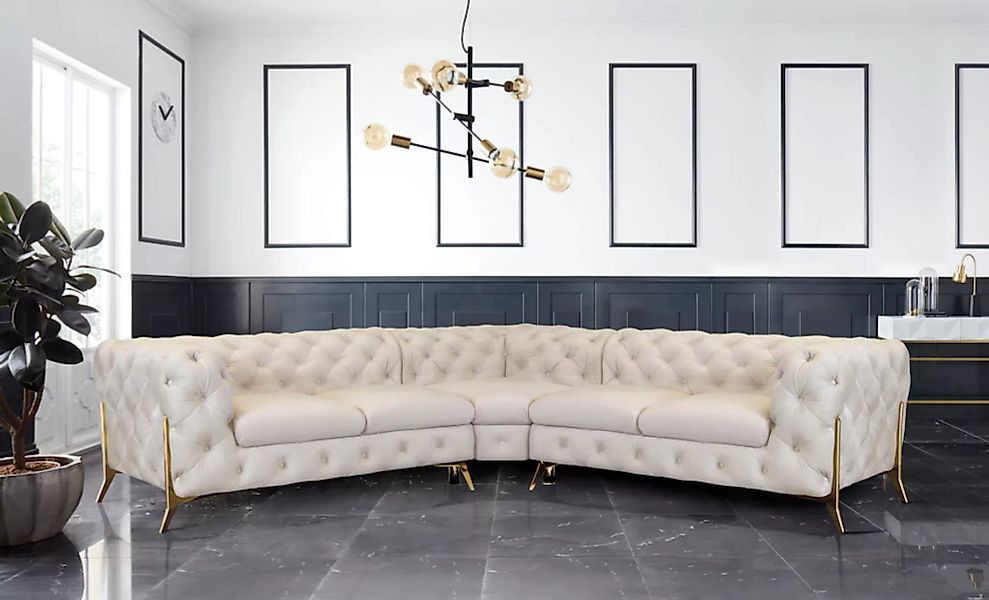 Leonique Chesterfield-Sofa »Amaury L-Form«, Chesterfield-Optik, Breite/Tief günstig online kaufen