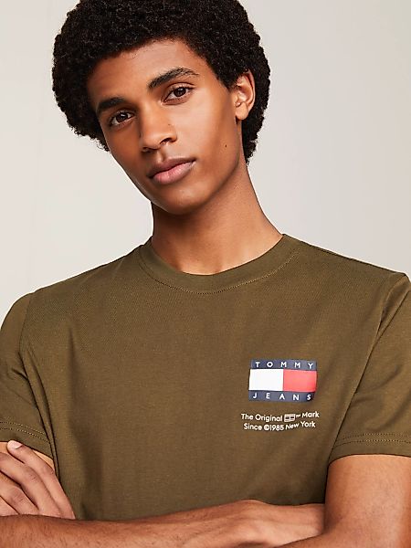 Tommy Jeans T-Shirt "TJM SLIM ESSENTIAL FLAG TEE EXT", mit Rundhalsausschni günstig online kaufen