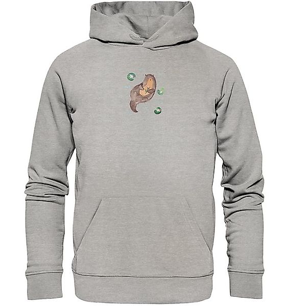 Mr. & Mrs. Panda Hoodie Otter Seerose Größe M - Heather Grey - Geschenk, Mä günstig online kaufen