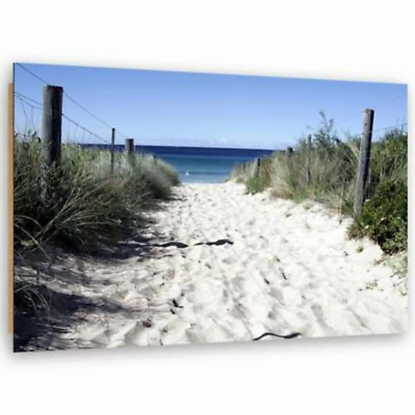 FEEBY® Kunst Weg zum Strand Leinwandbilder bunt Gr. 90 x 60 günstig online kaufen