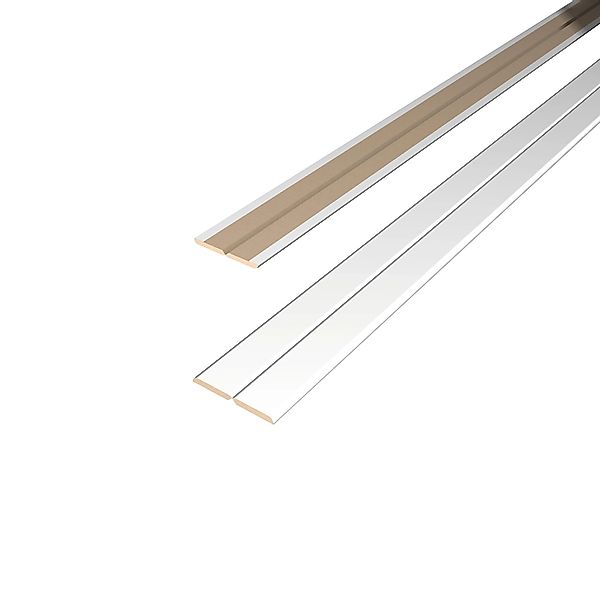 Egger Faltleiste Wandverkleidung Decowall FL201 Weiß 2,4 m günstig online kaufen