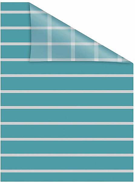 LICHTBLICK ORIGINAL Fensterfolie "Streifen Petrol" 1 Stk. blickdicht strukt günstig online kaufen