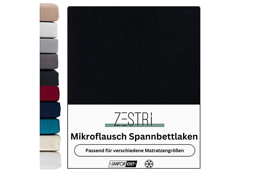 Zestri Spannbettlaken Mikroflausch Bettlaken flauschig & warm, Teddyflausch günstig online kaufen