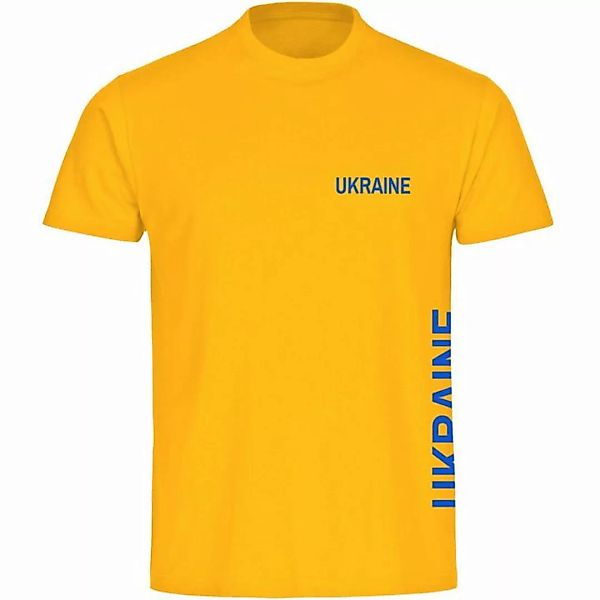 multifanshop T-Shirt Herren Ukraine - Brust & Seite - Männer günstig online kaufen